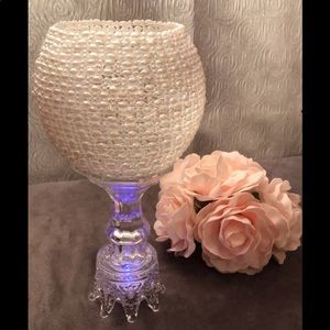 Glass candle holder